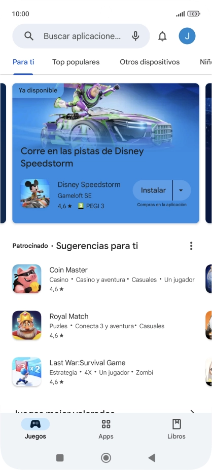 Pulsa el icono de perfil.