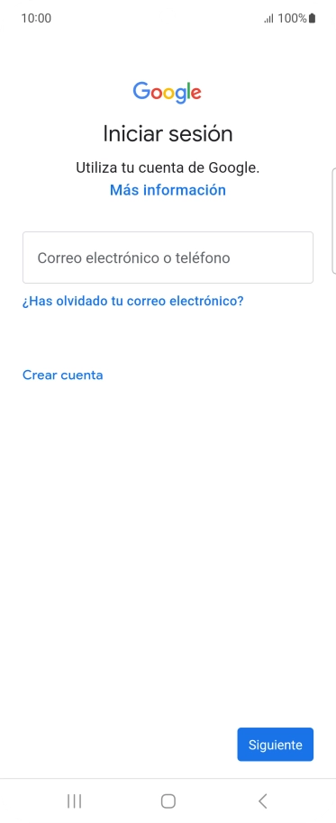 Si no tienes una cuenta de Google, pulsa Crear cuenta y sigue las indicaciones de la pantalla para ver cómo crear una cuenta nueva.