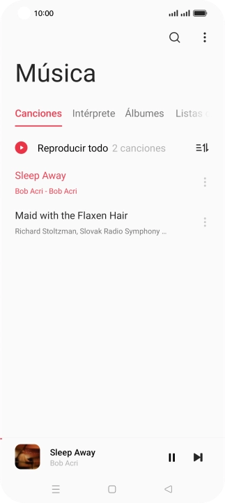Pulsa el título de la canción en la parte inferior de la pantalla.