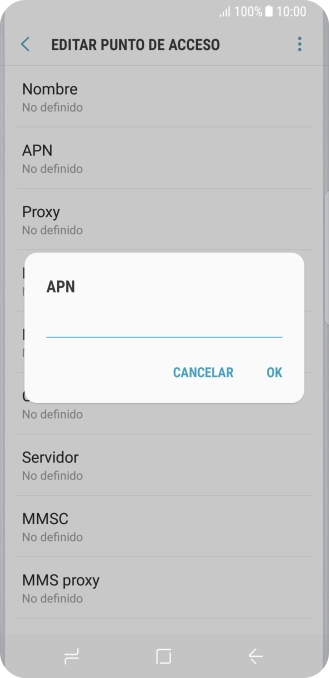 Introduce airtelwap.es y pulsa OK.