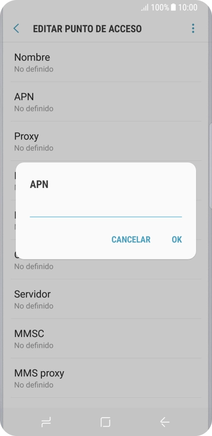 Introduce airtelwap.es y pulsa OK.