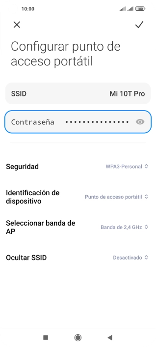 Pulsa el icono de guardar.