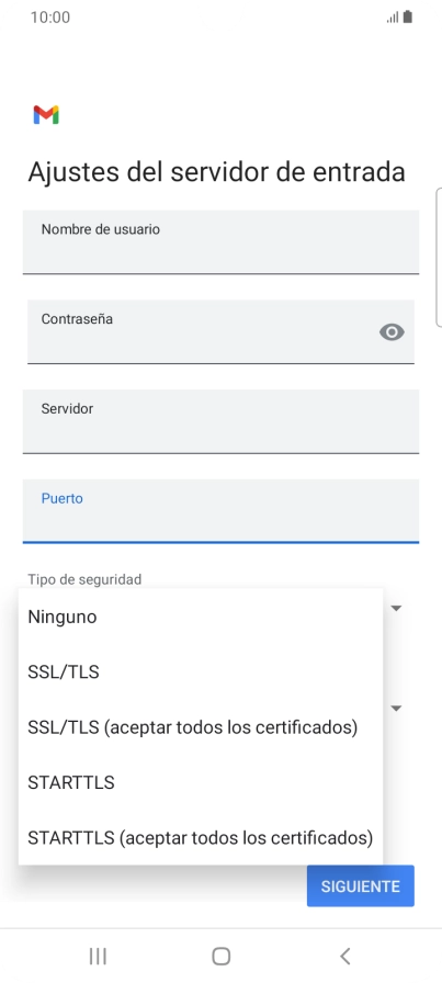 Pulsa Ninguno.