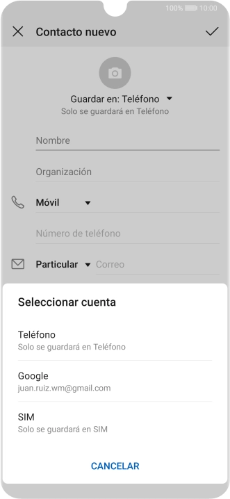 Pulsa Teléfono.