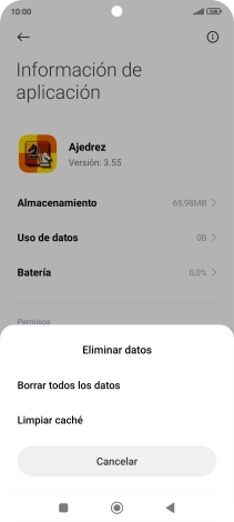 Pulsa Limpiar caché.