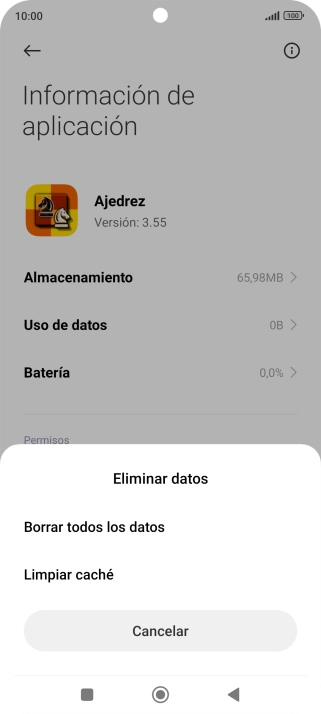 Pulsa Limpiar caché.