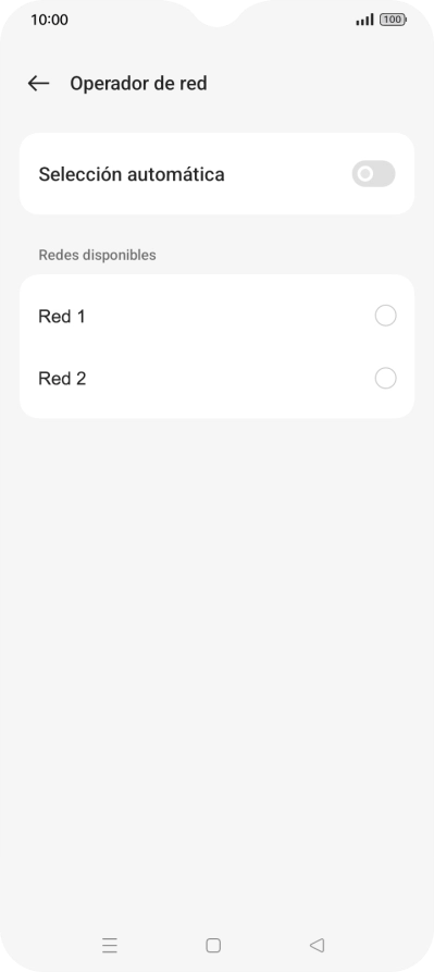 Pulsa la red deseada.