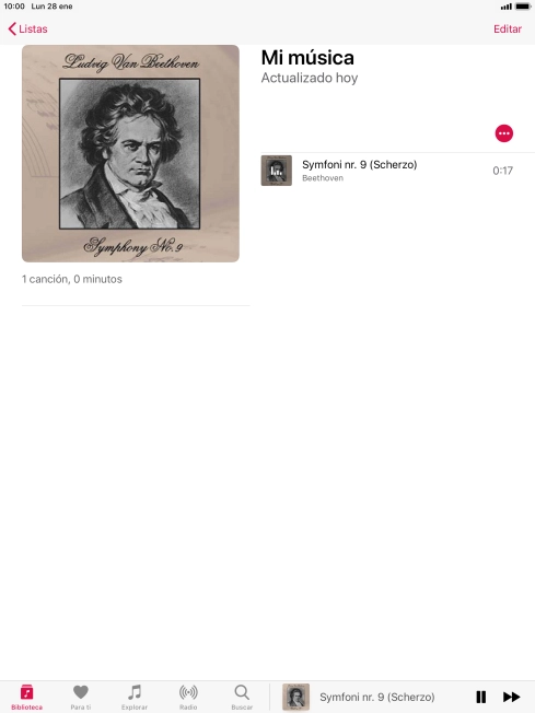 Pulsa el título de la canción.