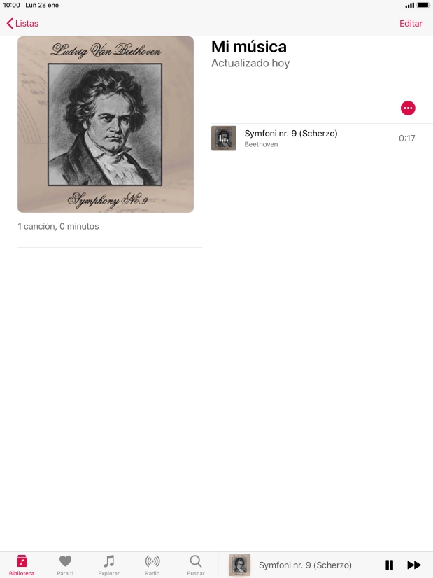 Pulsa el título de la canción.