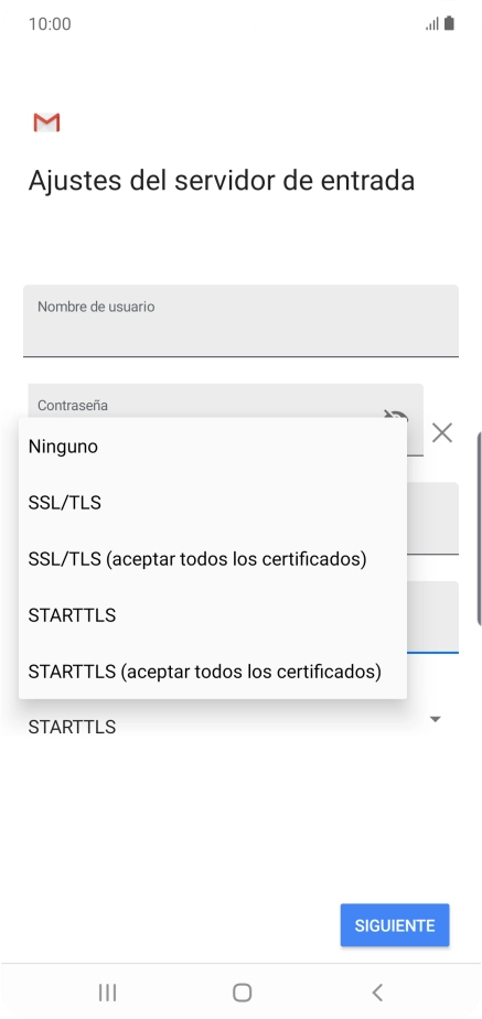 Pulsa Ninguno para desactivar la función.