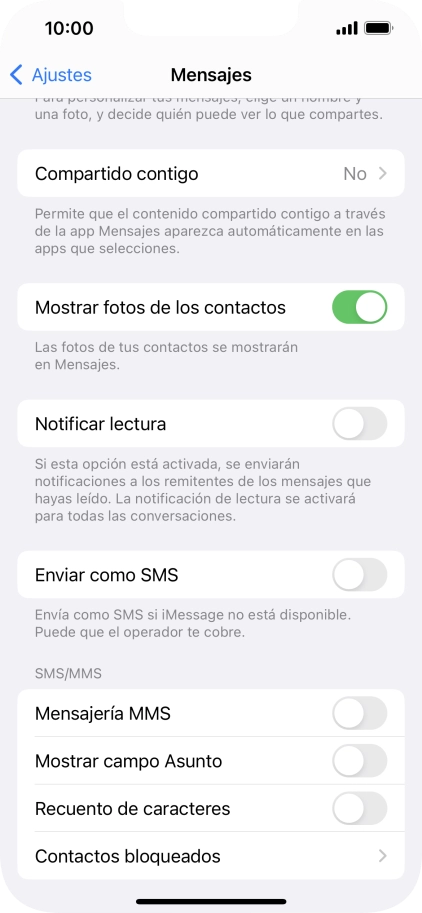 Pulsa el indicador junto a 