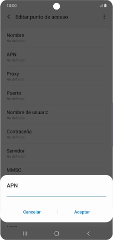 Introduce airtelwap.es y pulsa Aceptar.