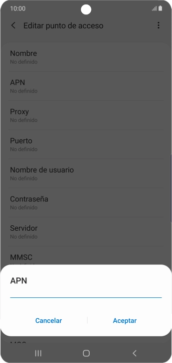 Introduce airtelwap.es y pulsa Aceptar.