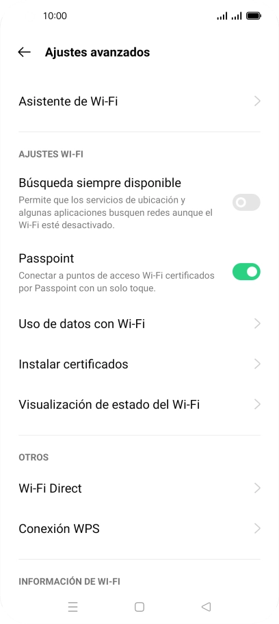 Pulsa Asistente de Wi-Fi.