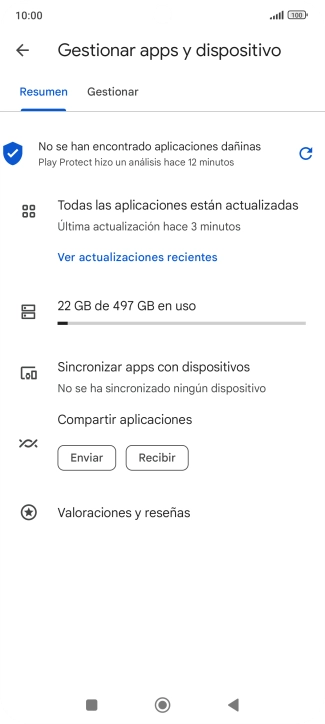 Pulsa Gestionar.