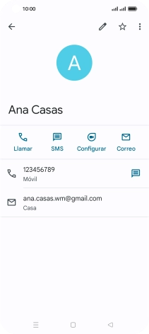 Pulsa el número de teléfono deseado.