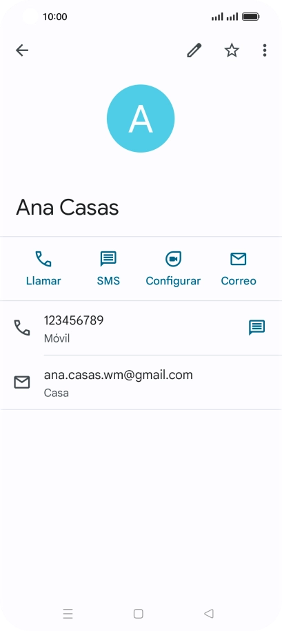 Pulsa el número de teléfono deseado.