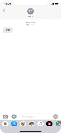 Desliza el dedo hacia arriba desde la parte inferior de la pantalla para terminar y volver a la pantalla de inicio.