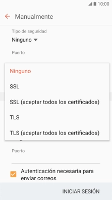 Pulsa Ninguno para desactivar la función.