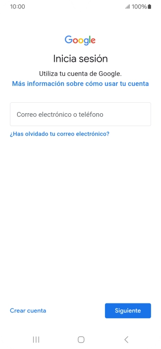 Si no tienes una cuenta de Google, pulsa Crear cuenta y sigue las indicaciones de la pantalla para ver cómo crear una cuenta nueva.