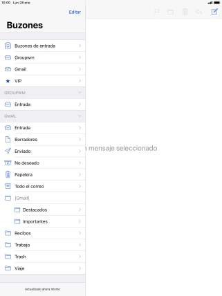 Pulsa la cuenta de correo electrónico deseada.