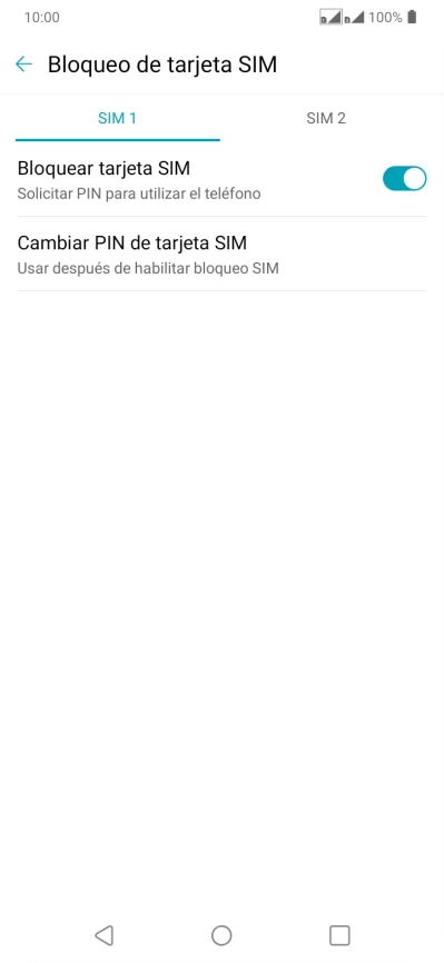 Pulsa la tarjeta SIM deseada.