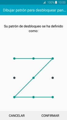 Vuelve a introducir el código de seguridad seleccionado y pulsa CONFIRMAR.