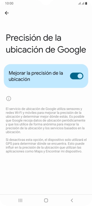 Pulsa el indicador junto a 
