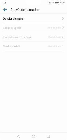 Pulsa el tipo de desvío deseado.