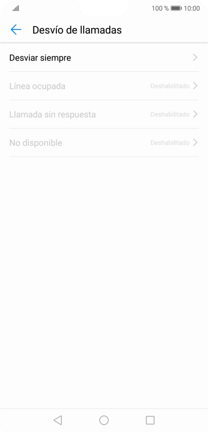 Pulsa el tipo de desvío deseado.