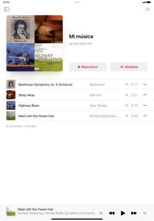 Pulsa el título de la canción.