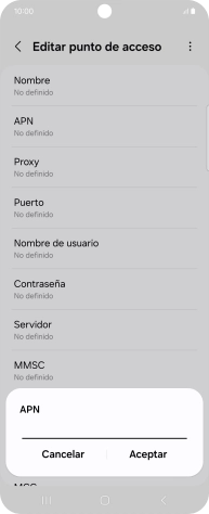 Introduce airtelwap.es y pulsa Aceptar.