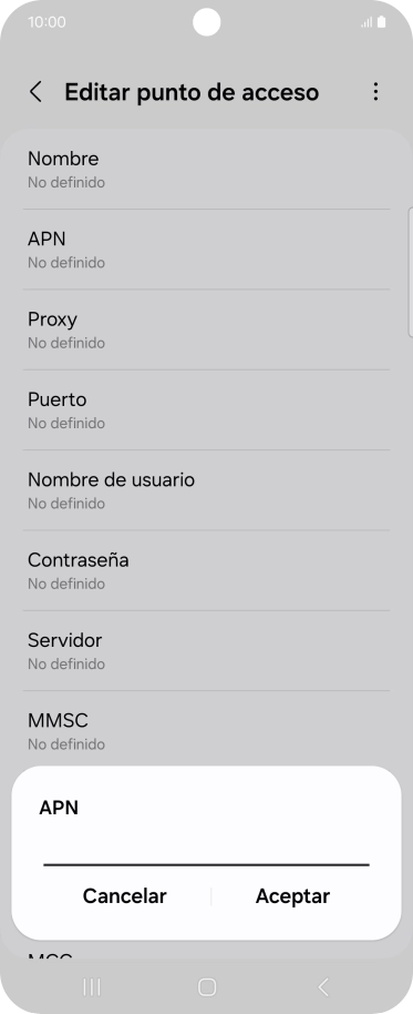 Introduce airtelwap.es y pulsa Aceptar.