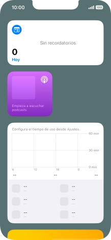 Pulsa el grupo de widgets deseado durante unos instantes.