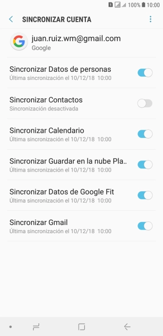 Pulsa el indicador junto a 