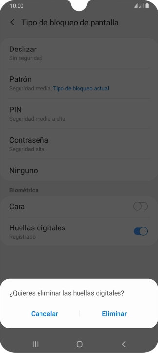 Pulsa Eliminar.