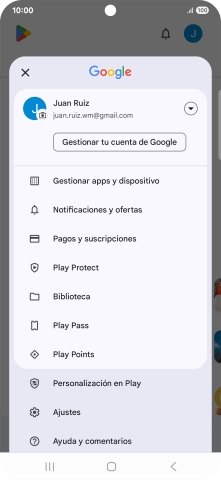 Pulsa Gestionar apps y dispositivo.
