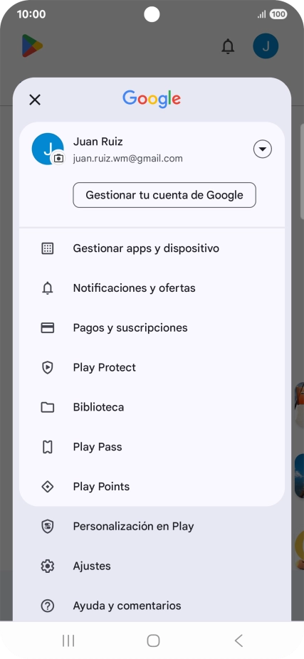 Pulsa Gestionar apps y dispositivo.