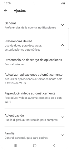 Pulsa Actualizar aplicaciones automáticamente.