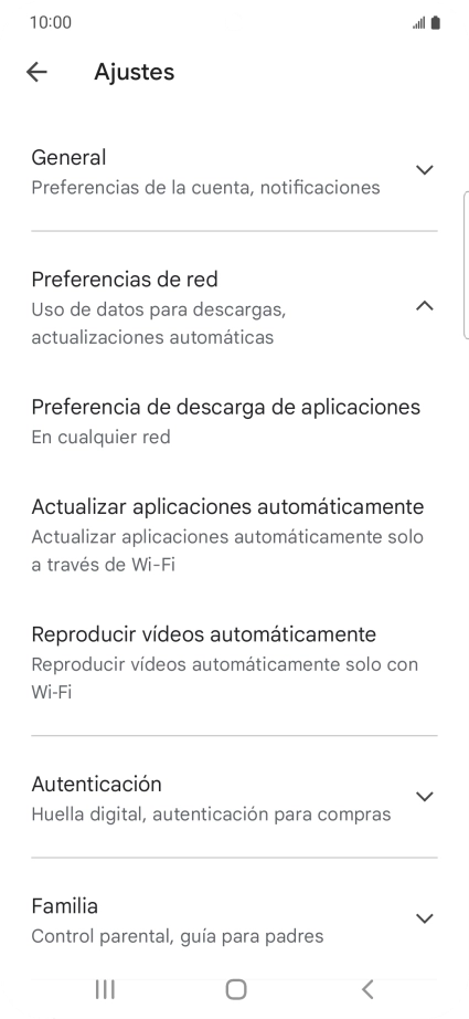 Pulsa Actualizar aplicaciones automáticamente.