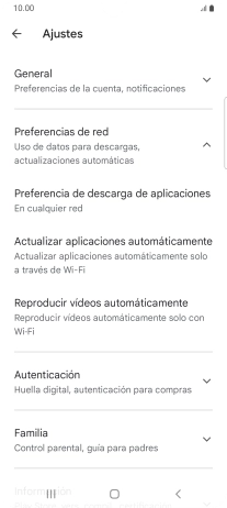 Pulsa Actualizar aplicaciones automáticamente.
