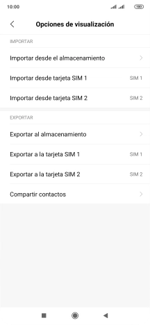 Pulsa Importar desde ‹tarjeta SIM›.