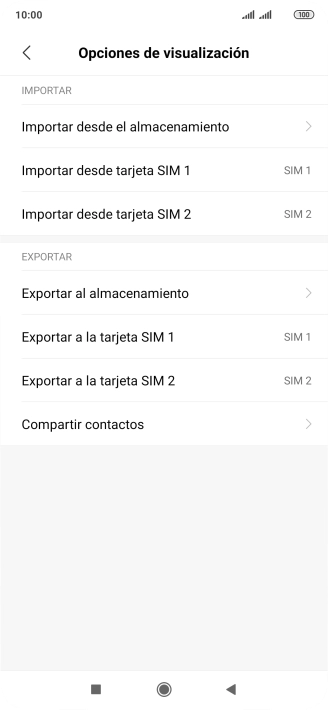 Pulsa Importar desde ‹tarjeta SIM›.