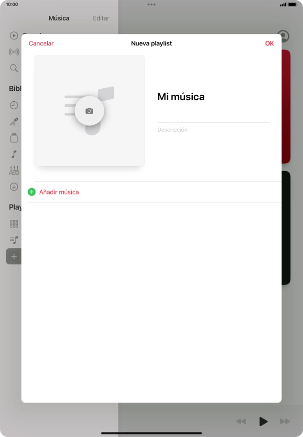 Pulsa Añadir música.