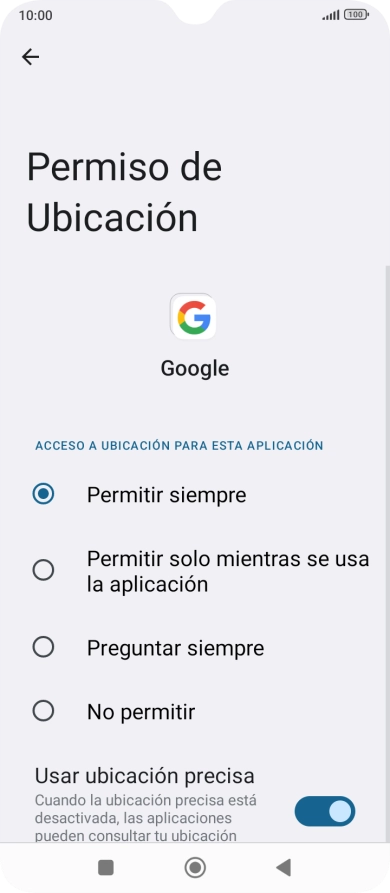 Pulsa el ajuste deseado.
