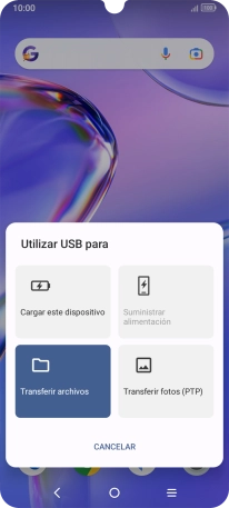 Pulsa Transferir archivos.