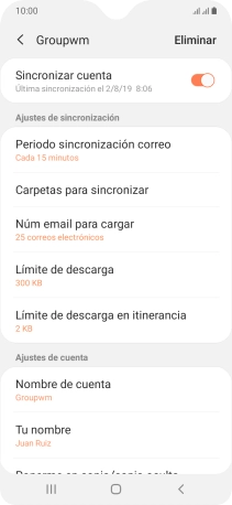 Pulsa el indicador junto a 
