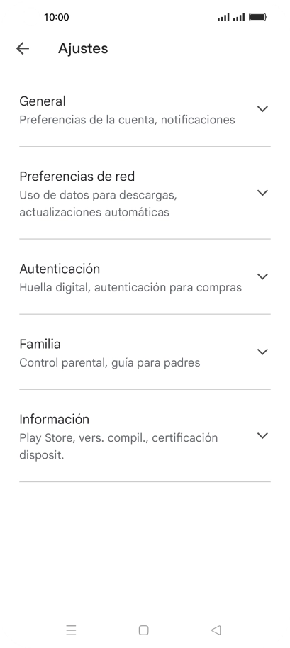 Pulsa Preferencias de red.