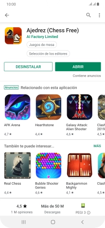 Pulsa la tecla de inicio para terminar y regresar a la pantalla de inicio.