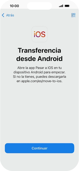 Para transferir contenido a tu teléfono, tienes que haber instalado la app 